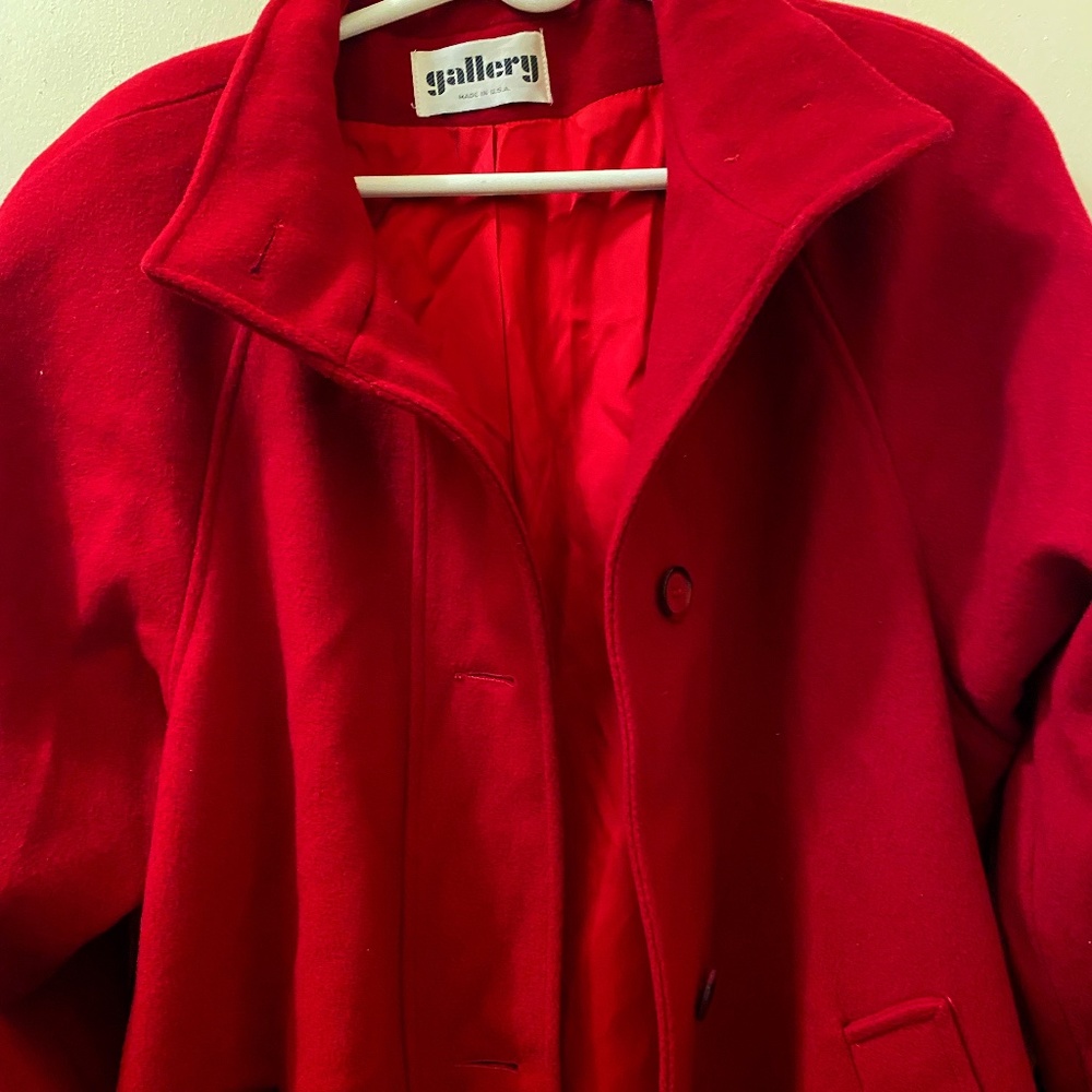 Dark Red Pea Coat Gallery